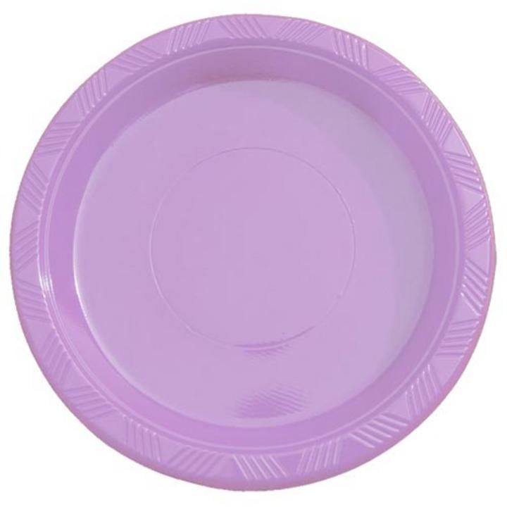 9in. Lavender plastic plates (10)