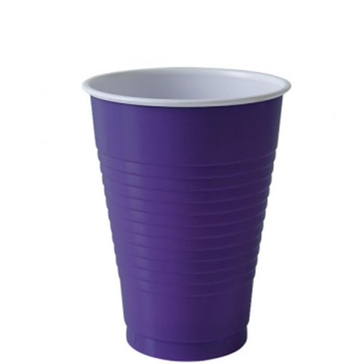 12 Oz. Purple Plastic Cups - 20 Ct.