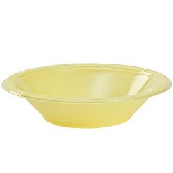 12 oz Light Yellow Plastic Bowls (50)
