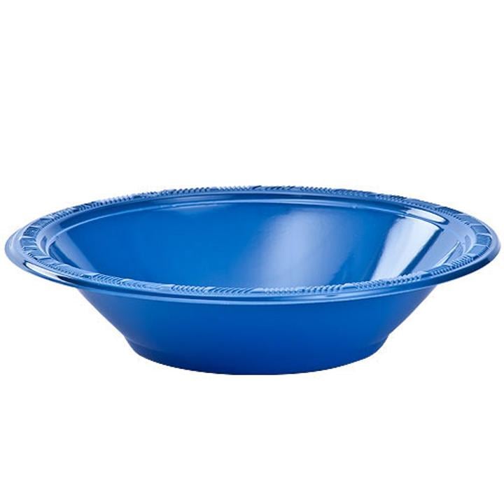 12 Oz. Dark Blue Plastic Bowls - 12 Ct.