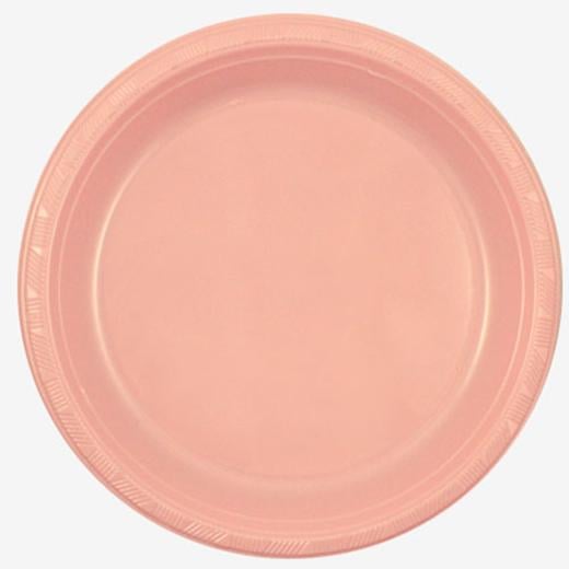 Alternate image of 9in. Pink plastic plates (50)