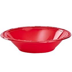 12 oz Red Plastic Bowls (50)