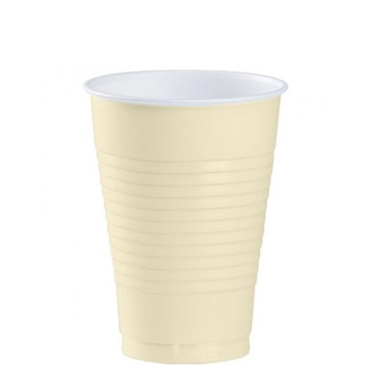 12 Oz. Ivory Plastic Cups - 20 Ct.