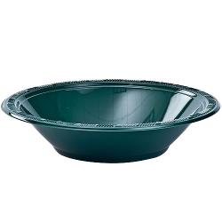 12 Oz. Dark Green Plastic Bowls - 12 Ct.