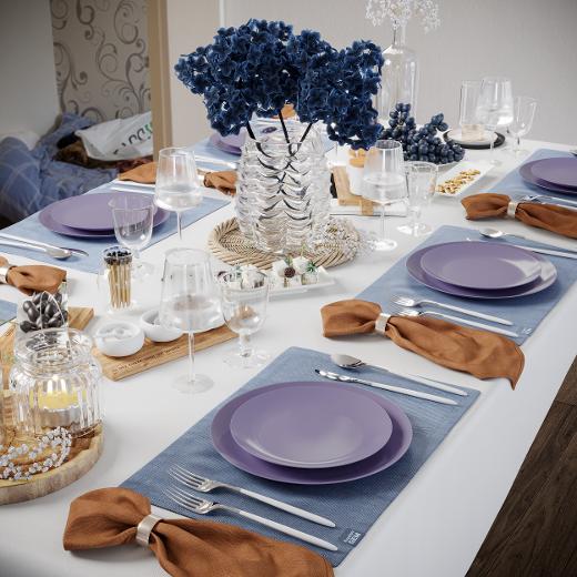 Alternate image of Disposable Purple Rose Dinnerware Set