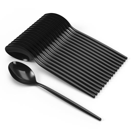 Alternate image of Trendables Gloss Black Plastic Spoons - 120 Ct.