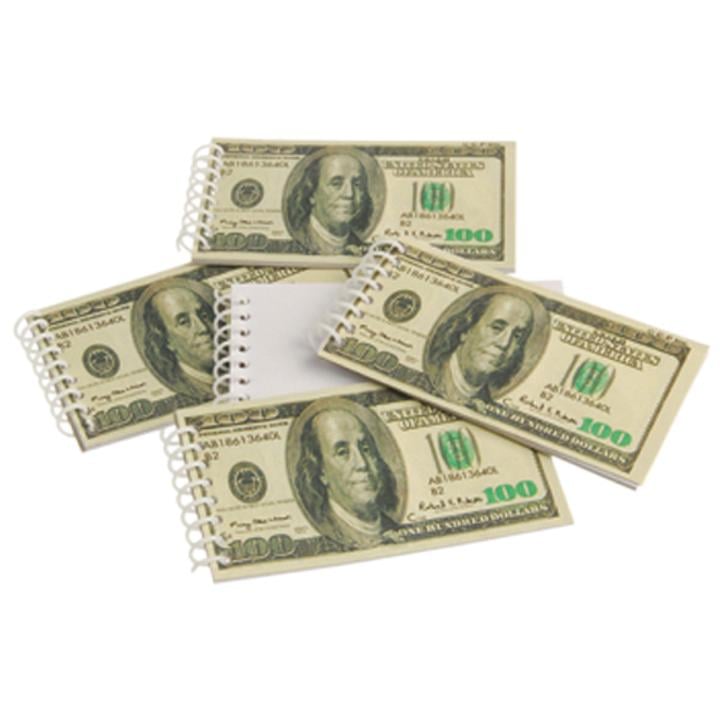 $100 Bill Notebooks - 12 Ct.