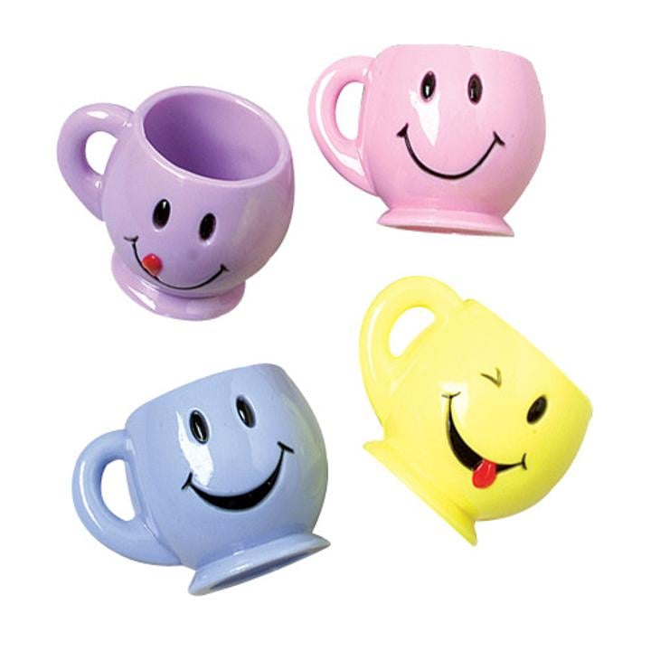 Smile Face Mini Mugs - 12 Ct.