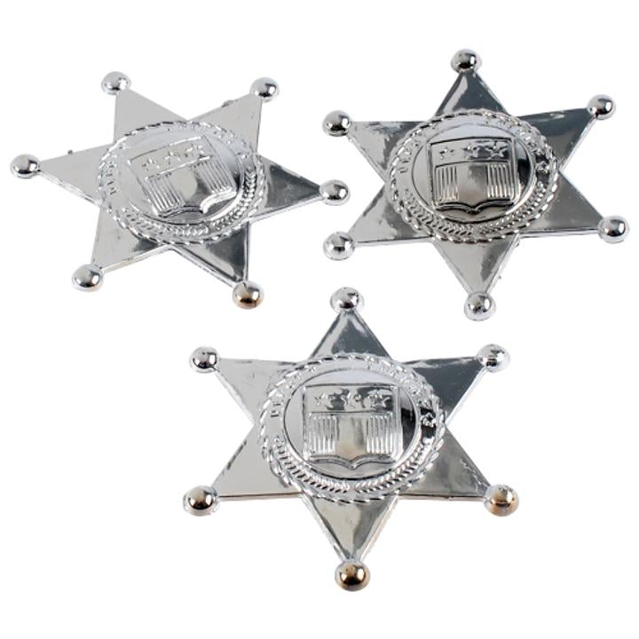 Silver Sheriff Badges - 12 Ct.