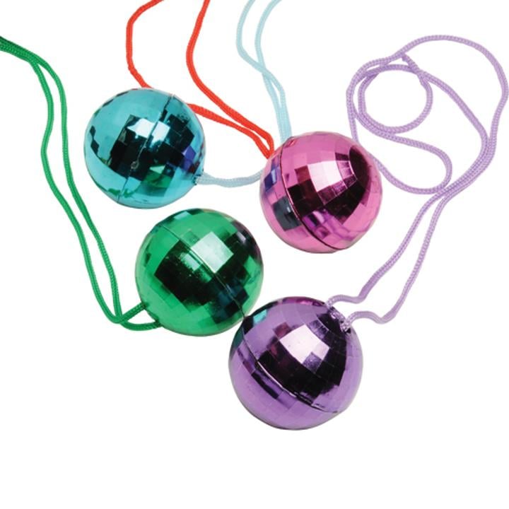 Disco Ball Necklaces - 12 Ct.