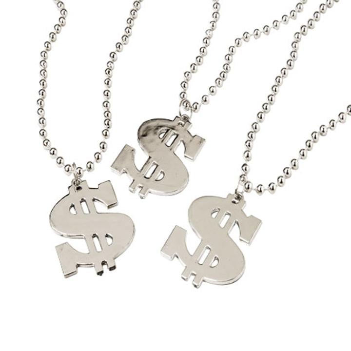 Dollar Sign Necklaces - 12 Ct.