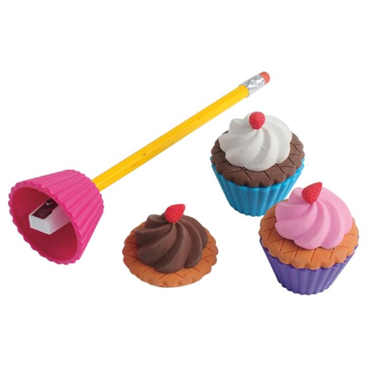 Cupcake Eraser/Sharpeners - 6 Ct.