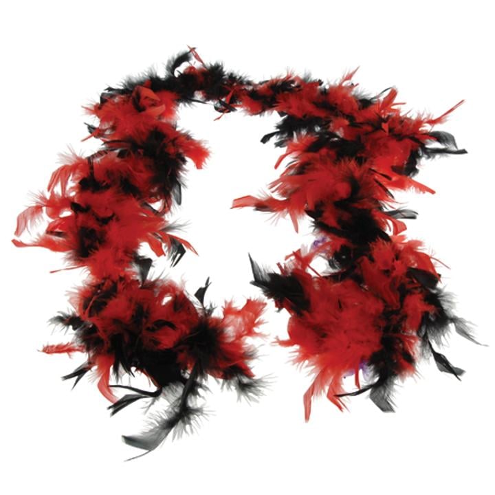 Red-Black Feather Boa