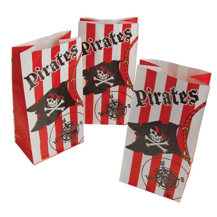 Pirate Paper Bags - 12 Ct.