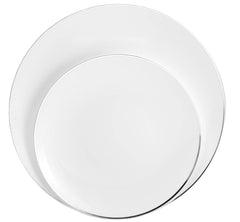 10 In. Classic Silver Design Plates | 10 Count