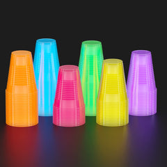 12 Oz. Neon Assorted Color Plastic Cups | 120 Count