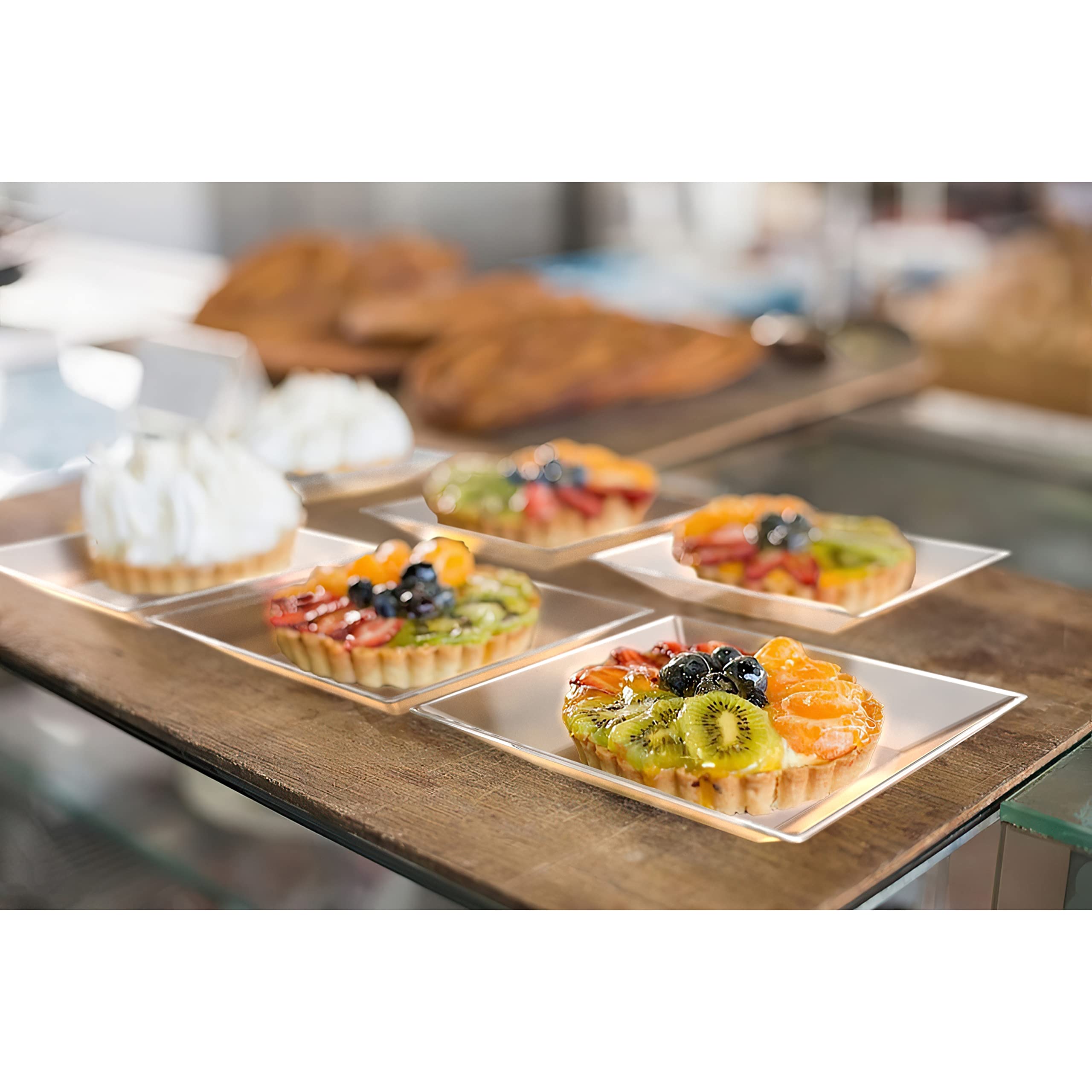 2.75 In. Clear Square Miniature Plates | 20 Count