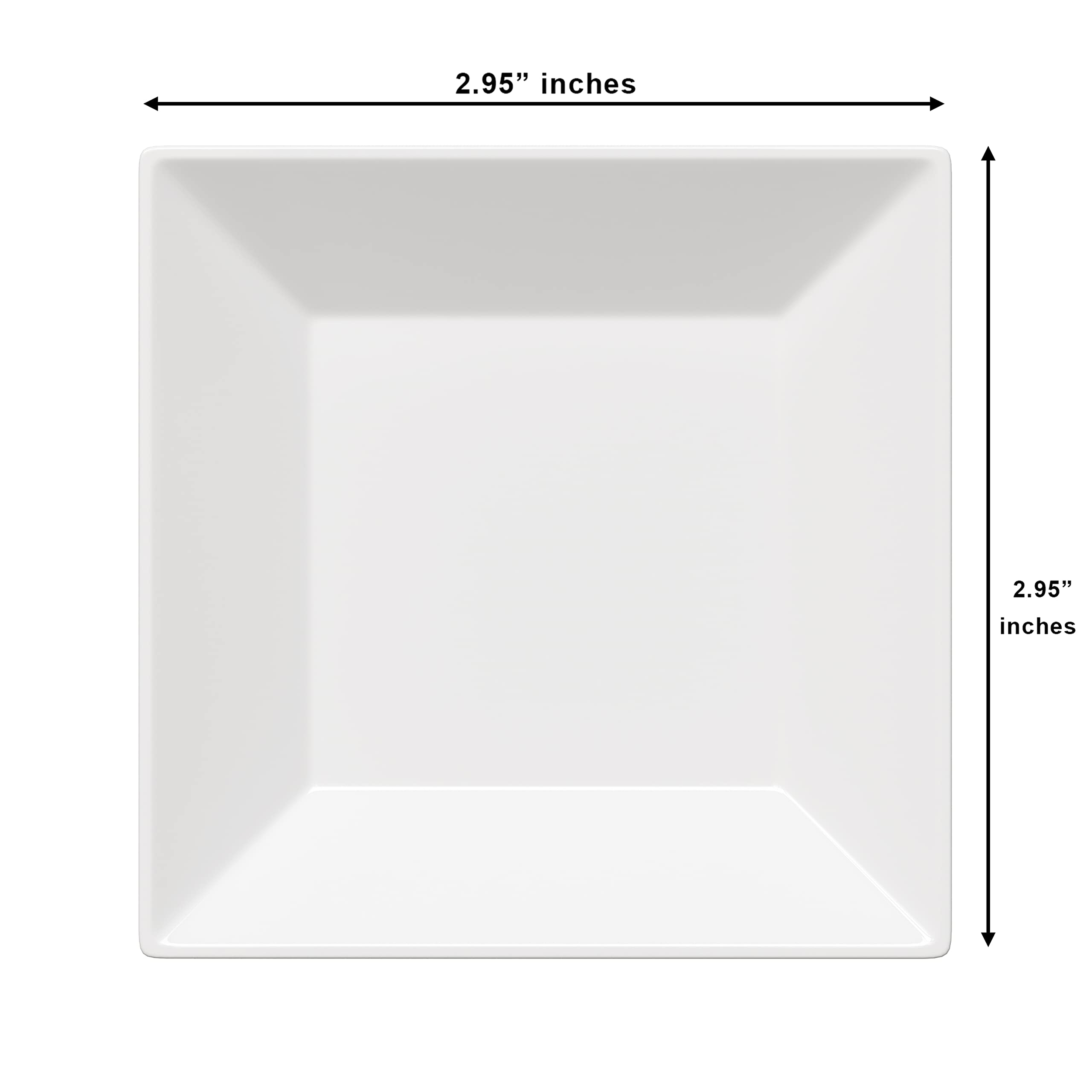 2.75 In. White Square Miniature Plates | 20 Count