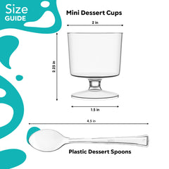 2 Oz. Clear Stemmed Mousse Cup | 20 count