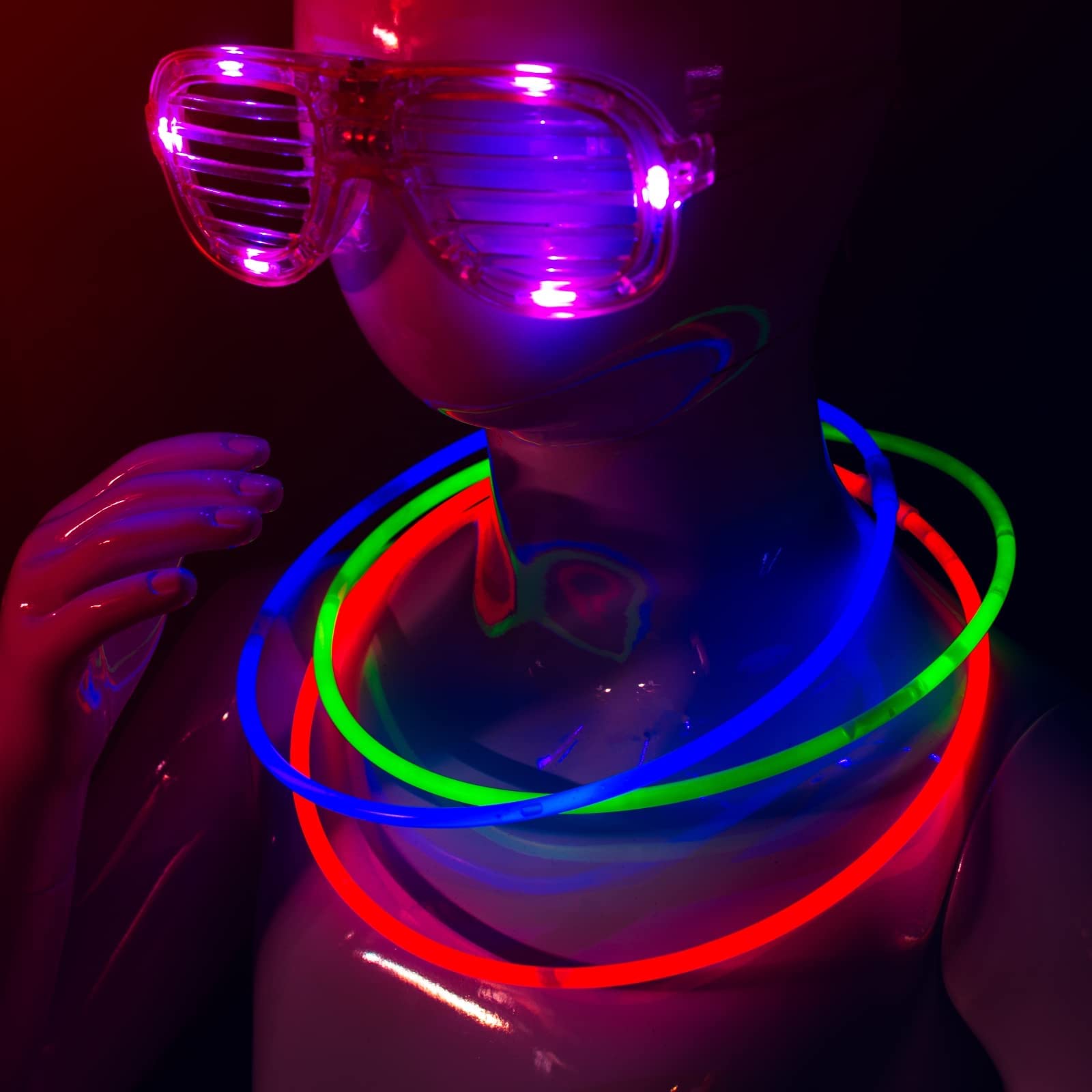 22 inch. Neon Glow Necklaces With Assorted Colors - 300