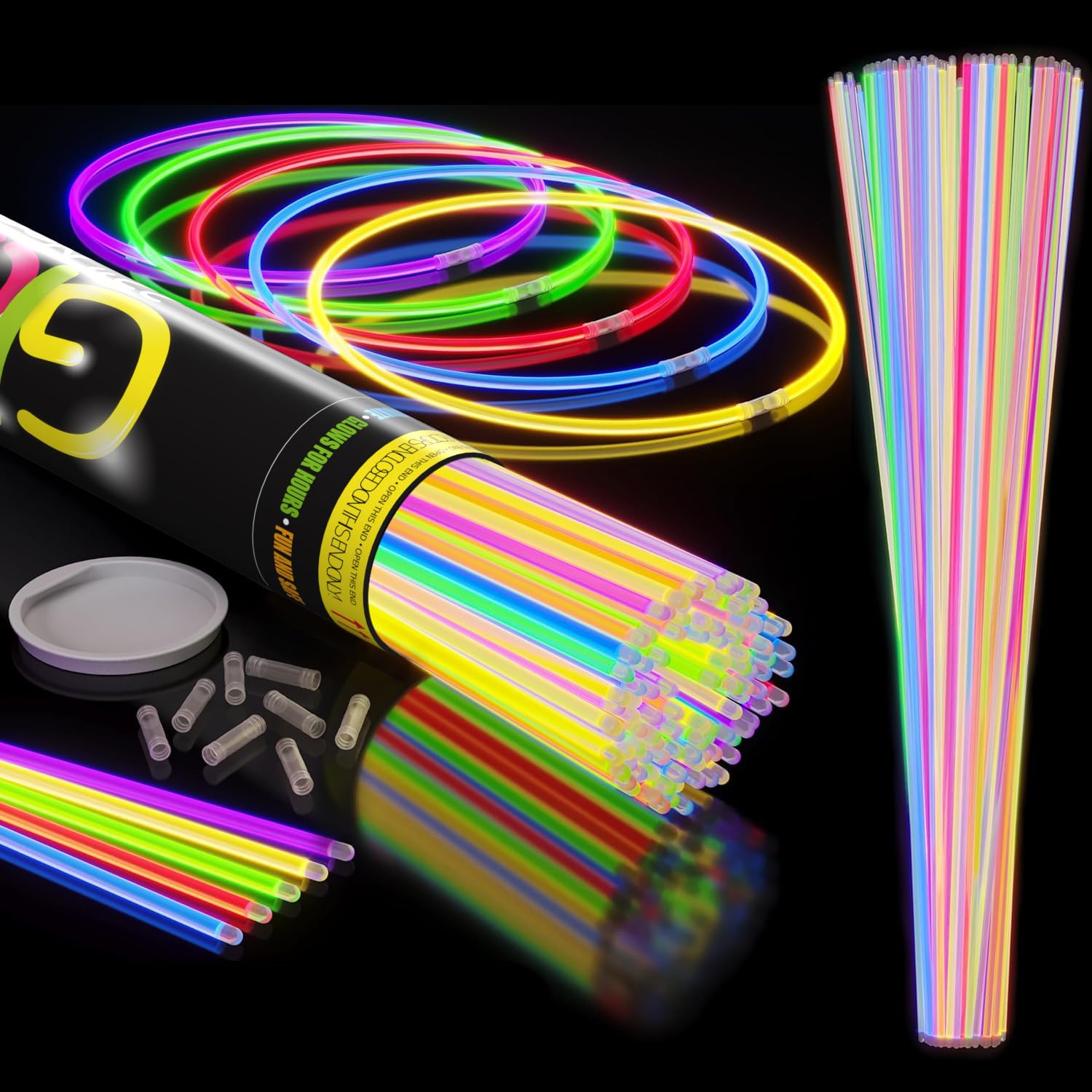 22in. Assorted Glow Necklaces (100)