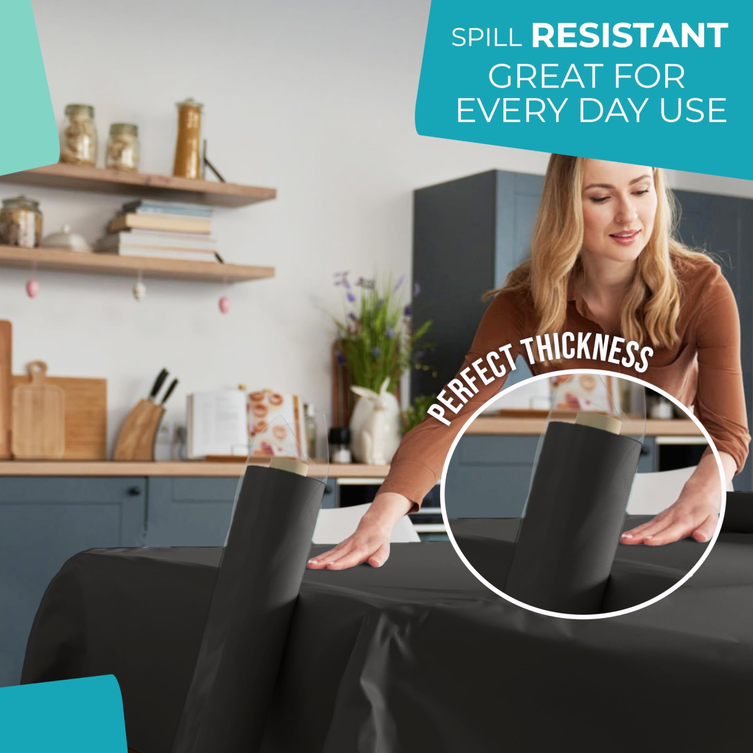 Black Plastic Table Cover Roll