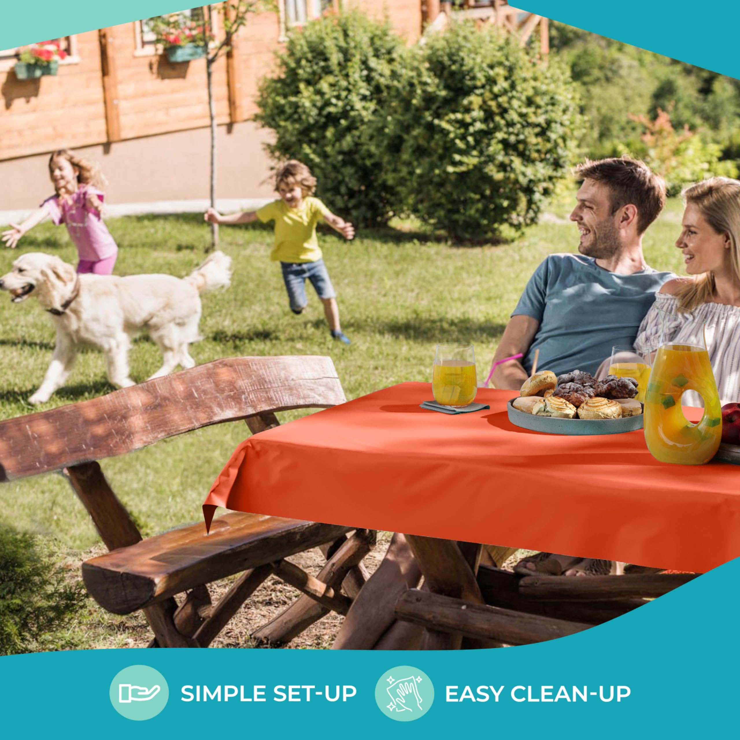 Premium 40 in. x 300' Orange Banquet Table Roll