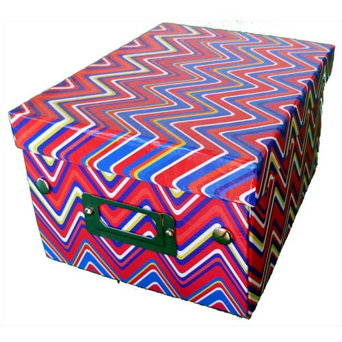 Black Zig Zag Patterned Decorative Gift Box