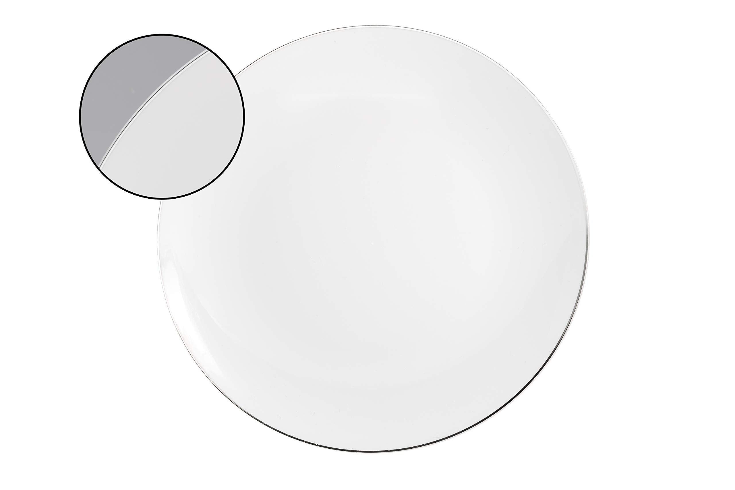 8 In. Classic Silver Design Plates | 10 Count