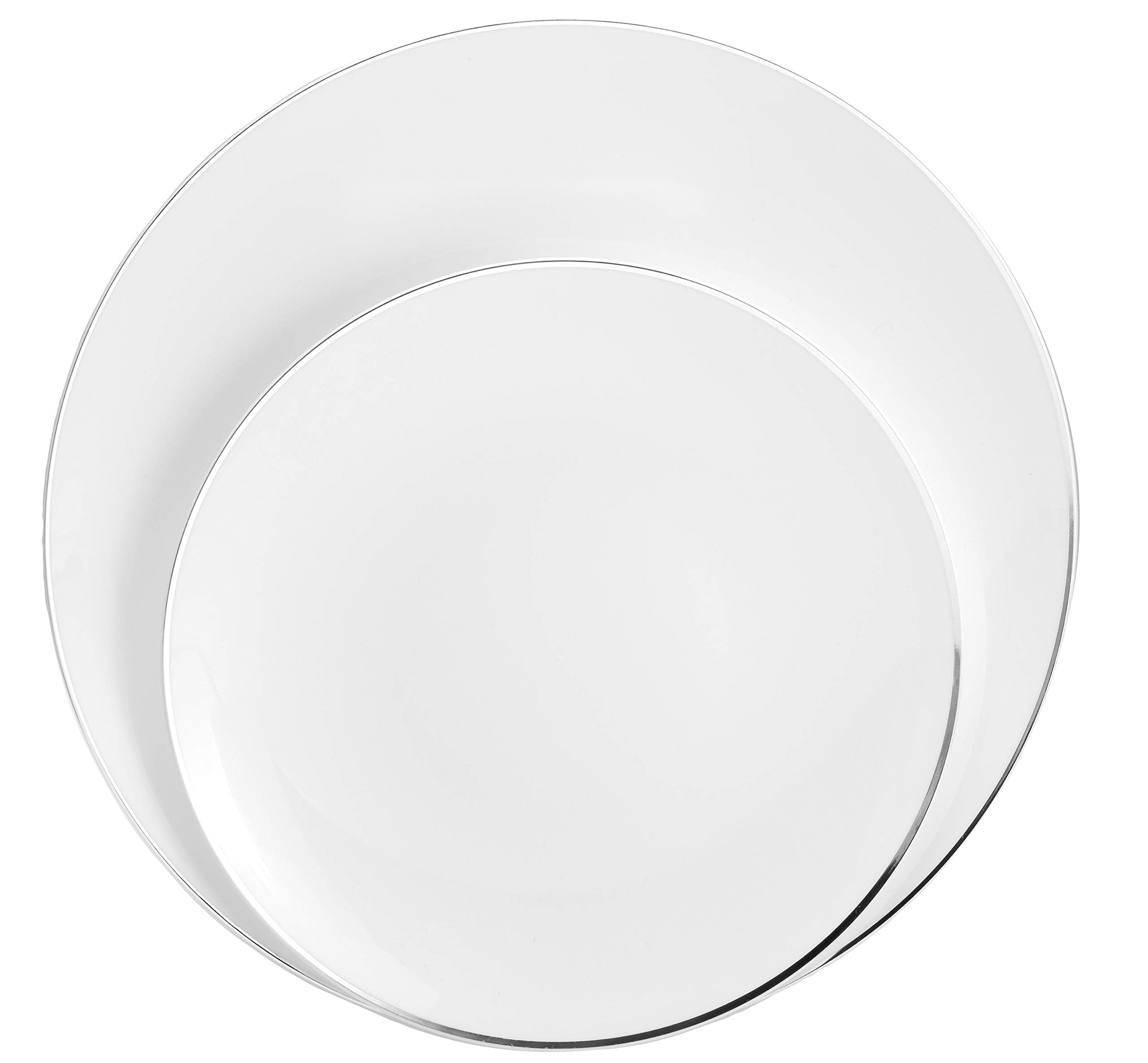 8 In. Classic Silver Design Plates | 10 Count