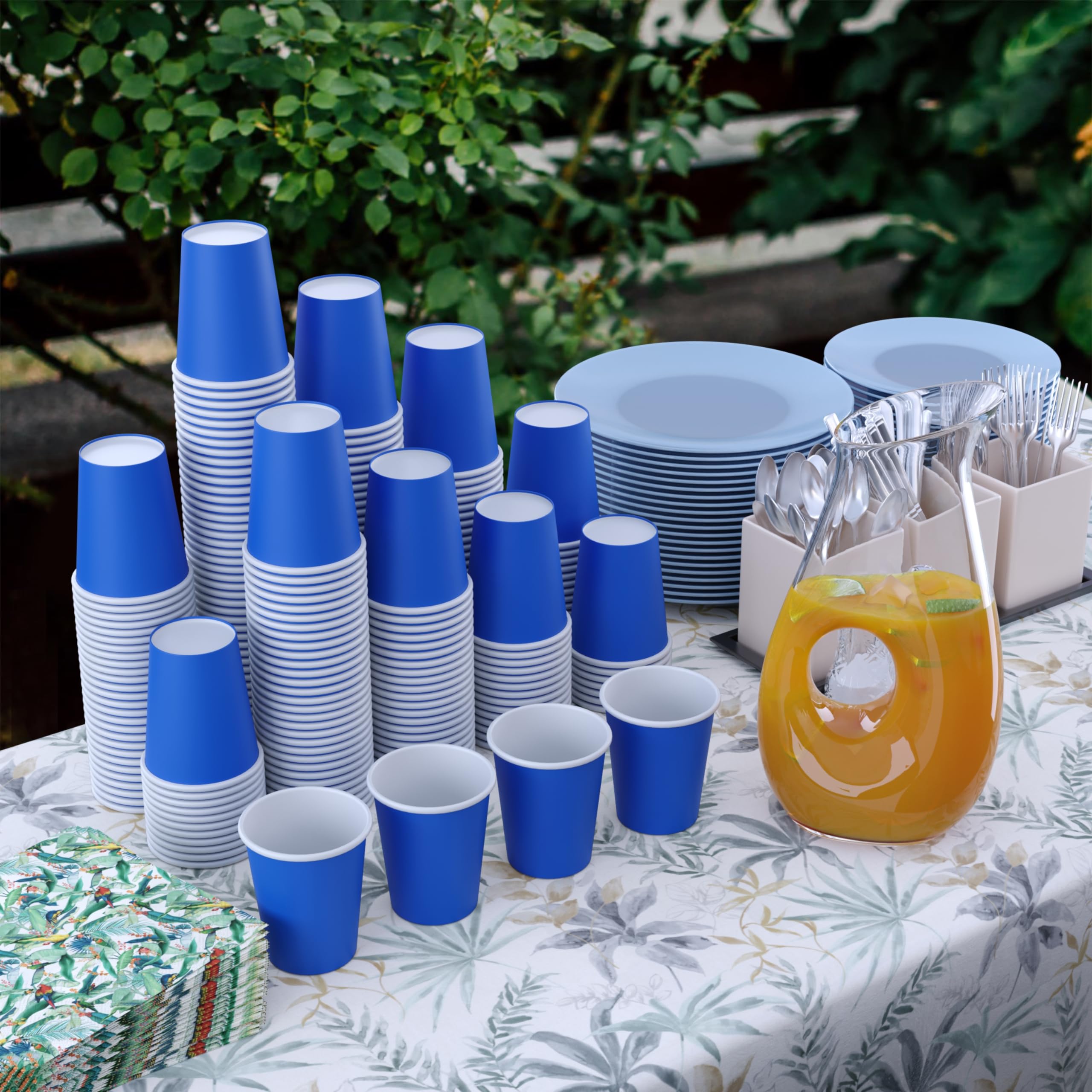 Bulk dark blue paper cups 100 ct.