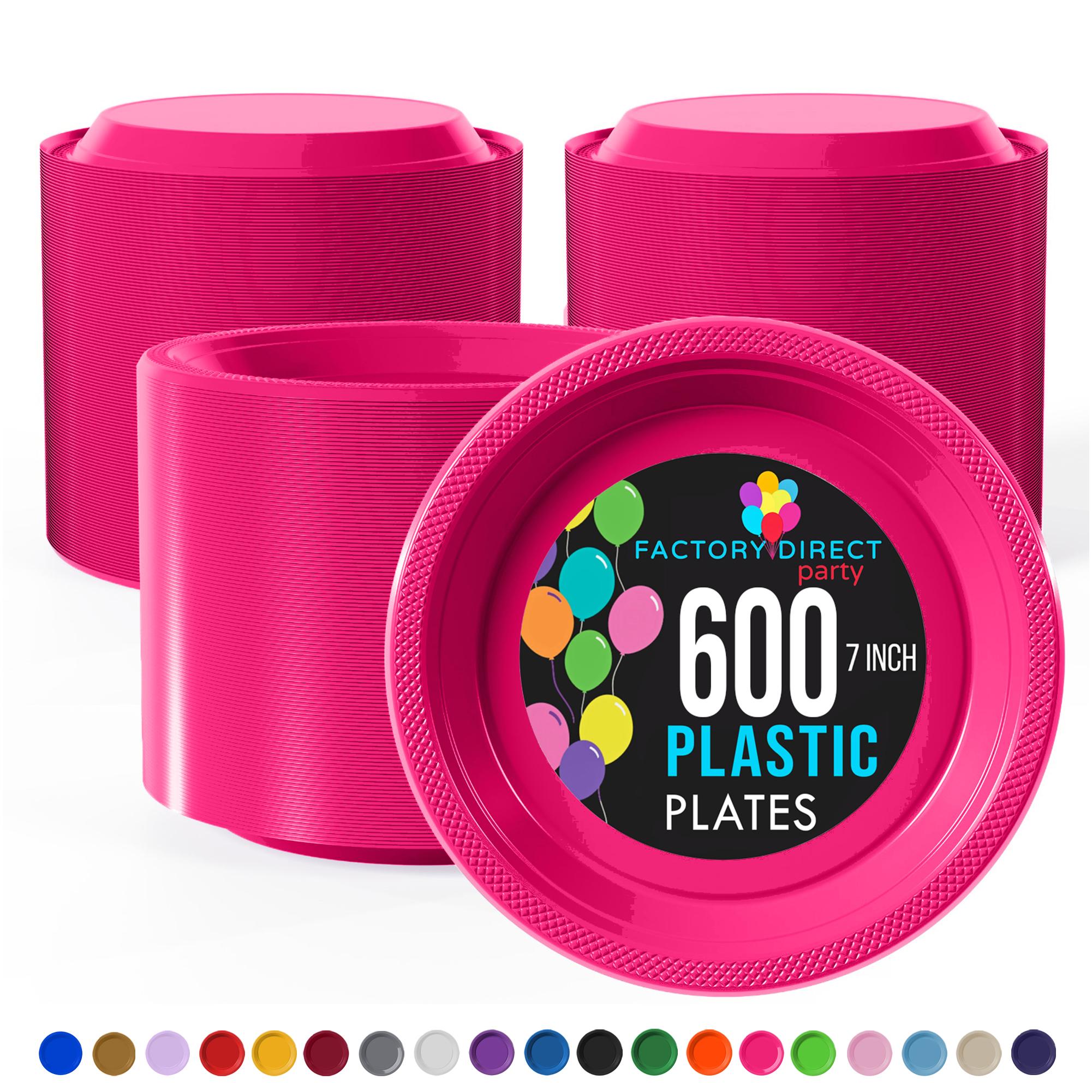 7 Inch Cerise Plastic Plates 600 Count