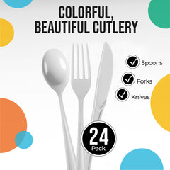 White Cutlery Combo Pack | 24 Count