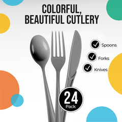 Silver Cutlery Combo Pack | 24 Count