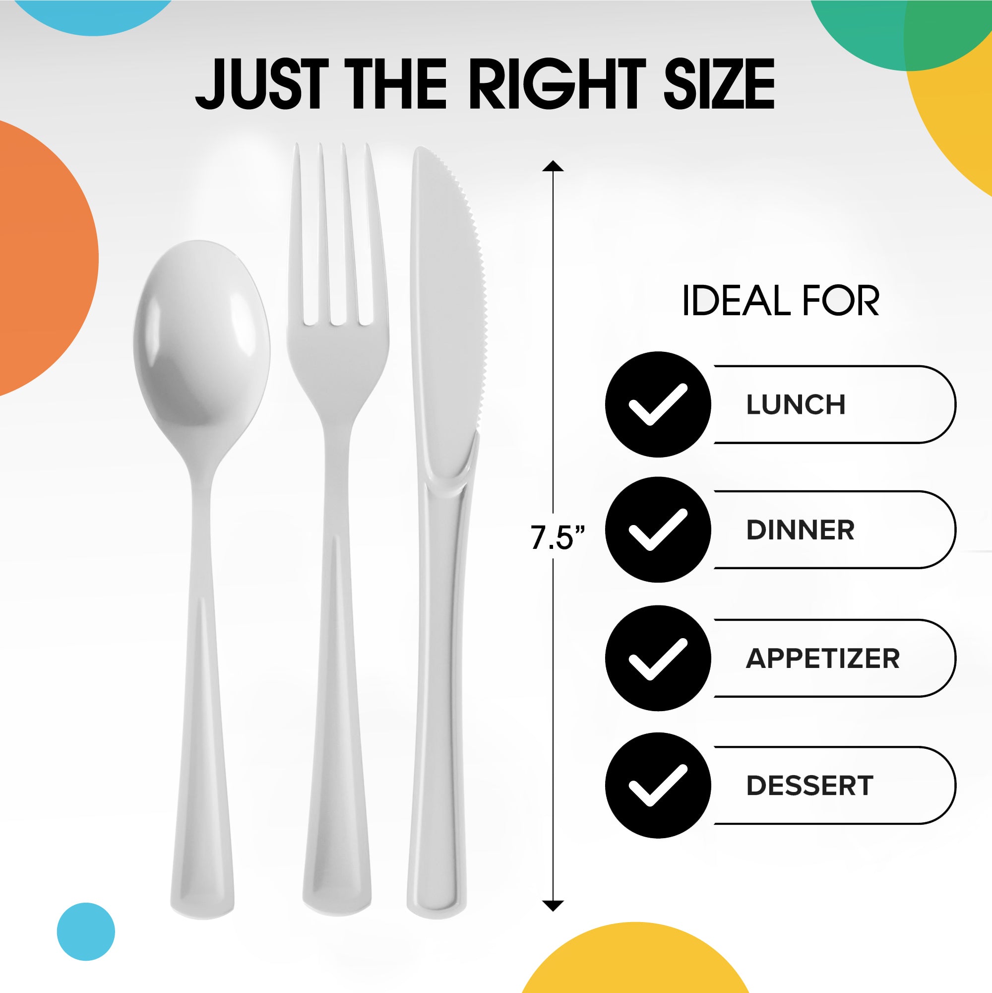 White Cutlery Combo Pack | 24 Count