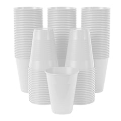 12 Oz. White Plastic Cups | 16 Count