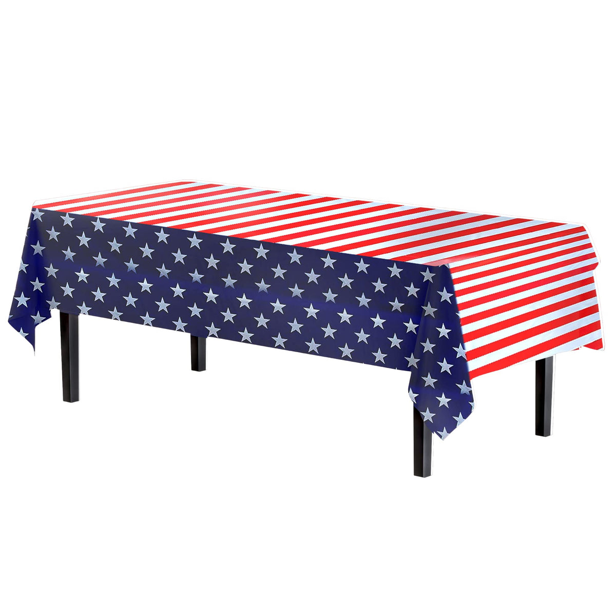 American Flag Plastic Tablecloth