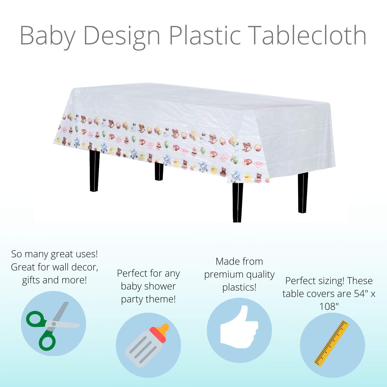 Baby Designs Plastic Table Cover