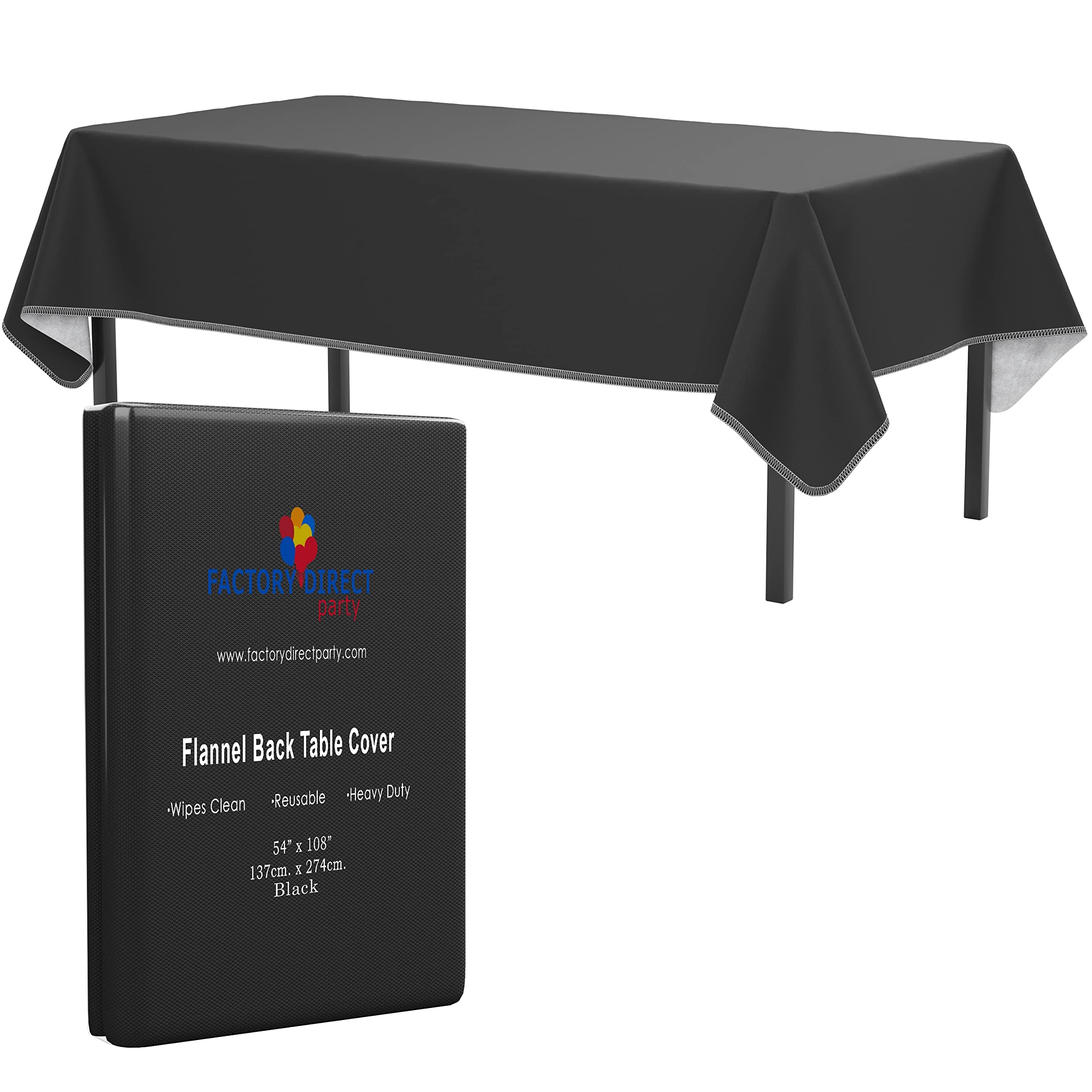Brown Flannel Backed Table Cover 54 in. x 108 in.