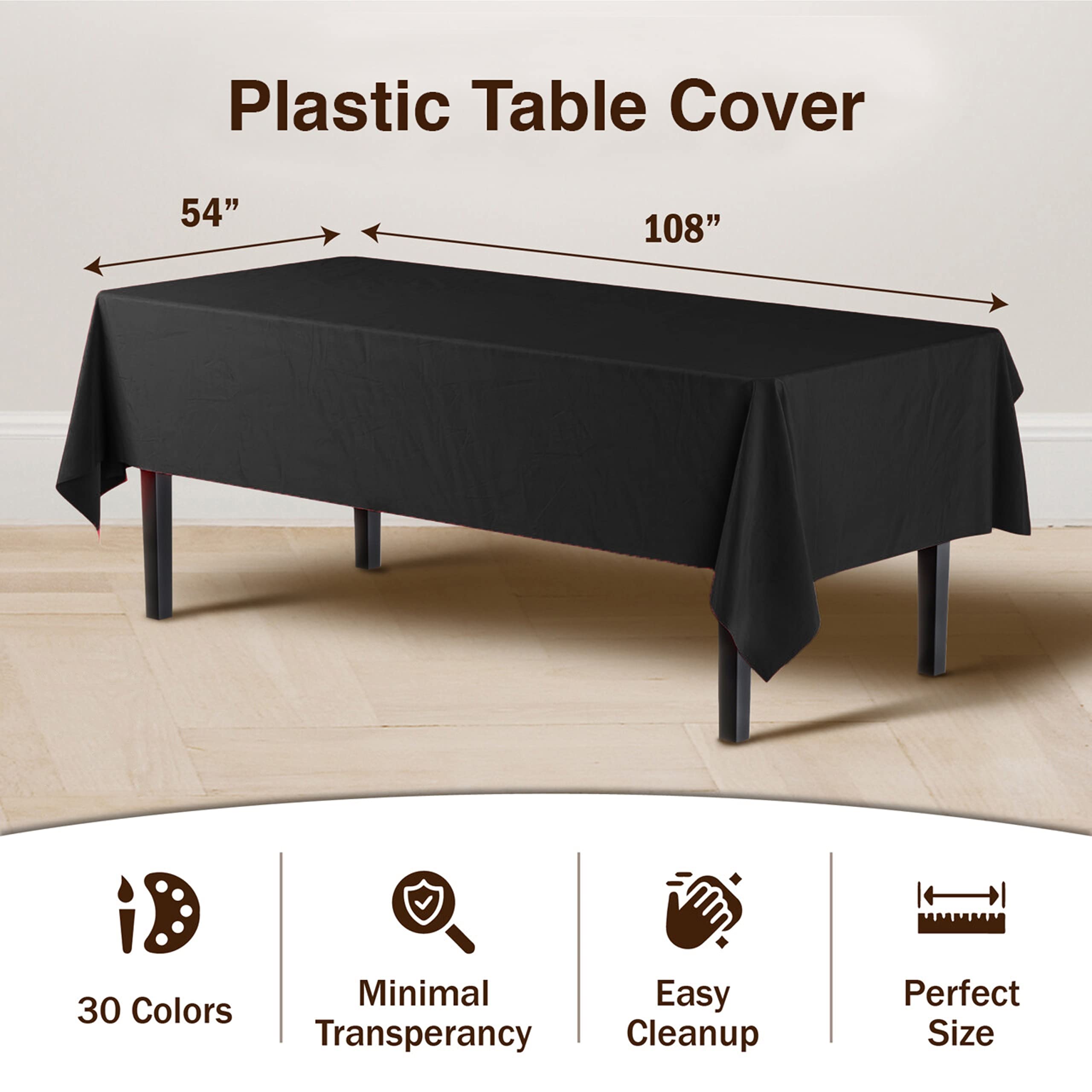 Black Plastic Tablecloths