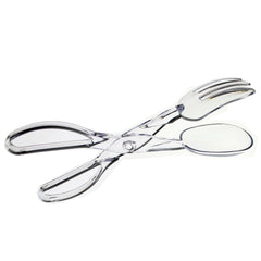 Clear Plastic Deluxe Salad Tongs | 1 Pack