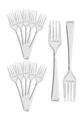 Clear Plastic Tasting Forks | 48 Count