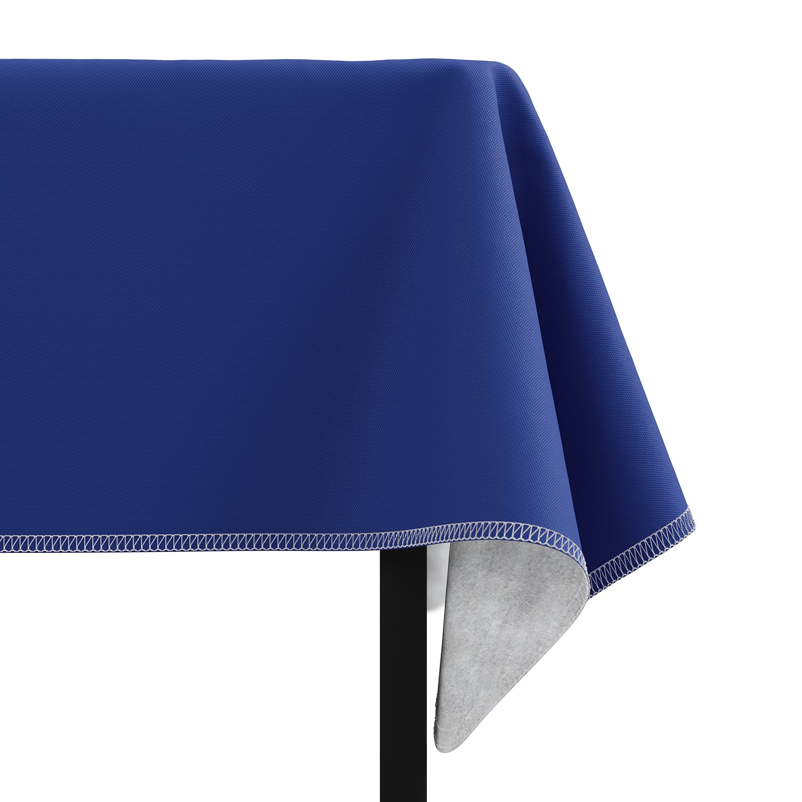 Dark Blue Flannel Backed Table Cover 70 In. Round