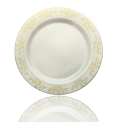 Cream/Gold Leaf Design Dinnerware Set