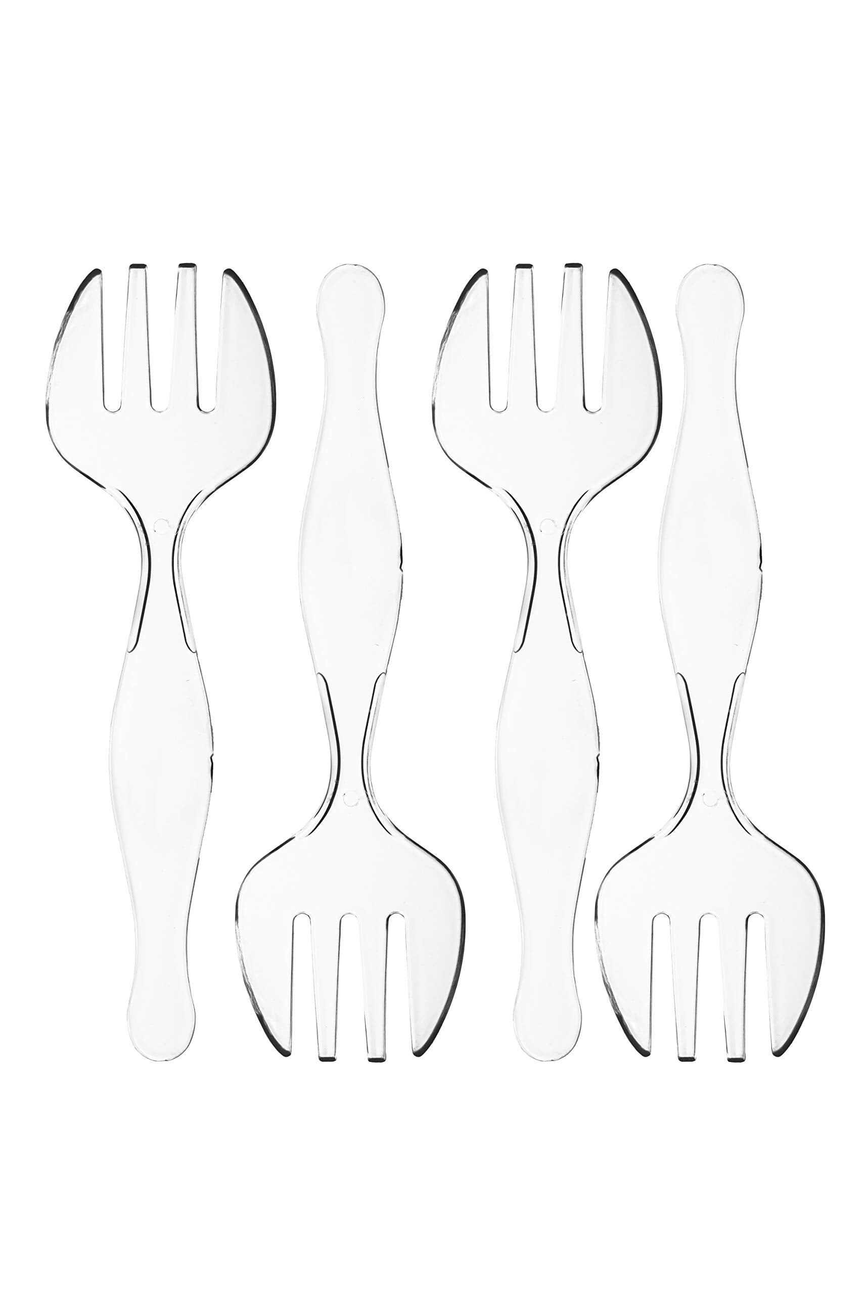 Clear Plastic Serving Forks | 4 Pack