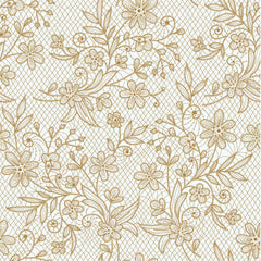 Gold Floral Table Cover