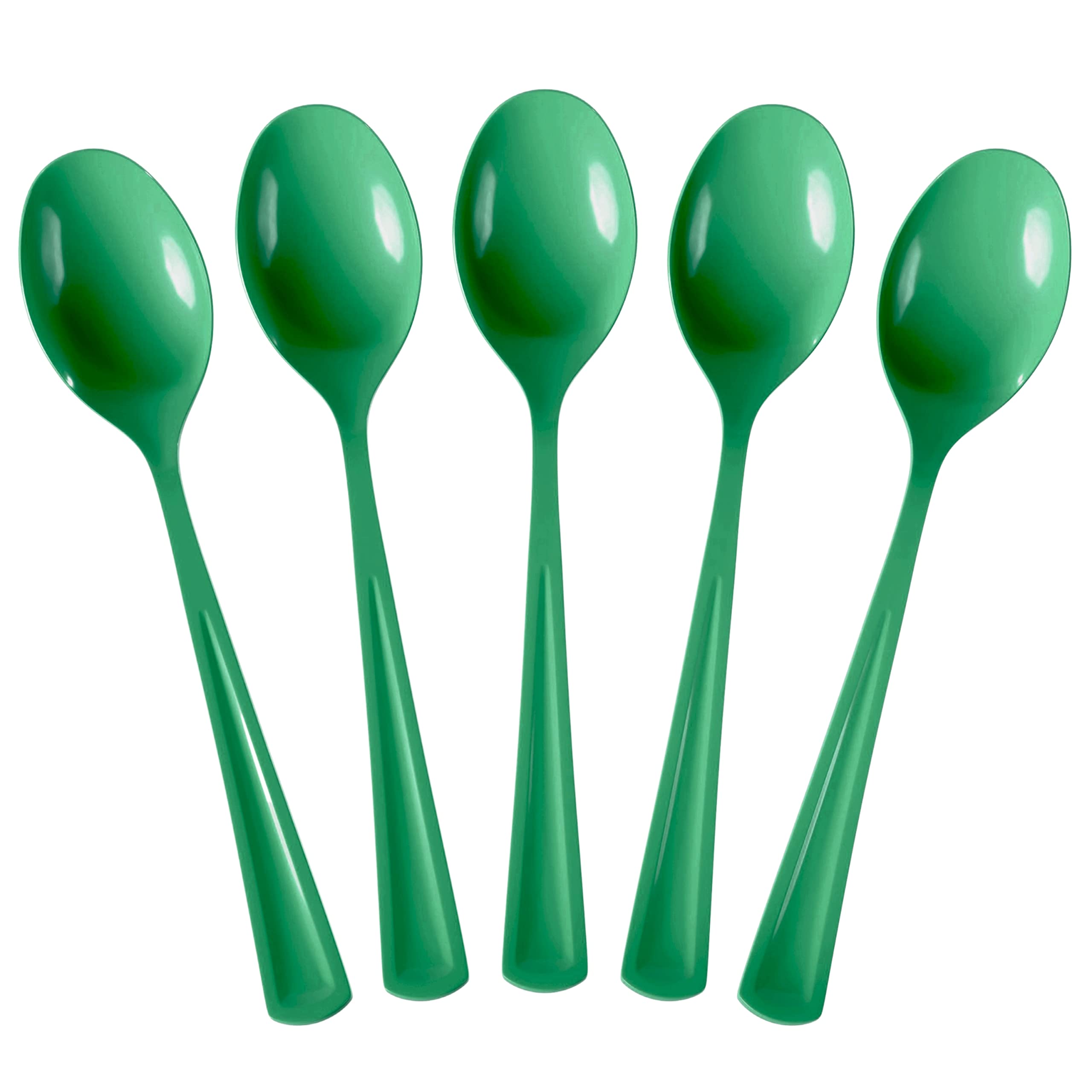 Emerald Green Plastic Spoons 50 Count