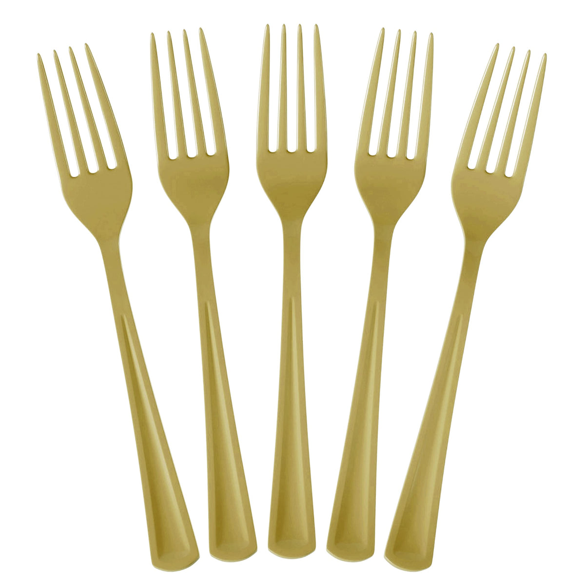 Heavy Duty Gold Plastic Forks | 50 Count