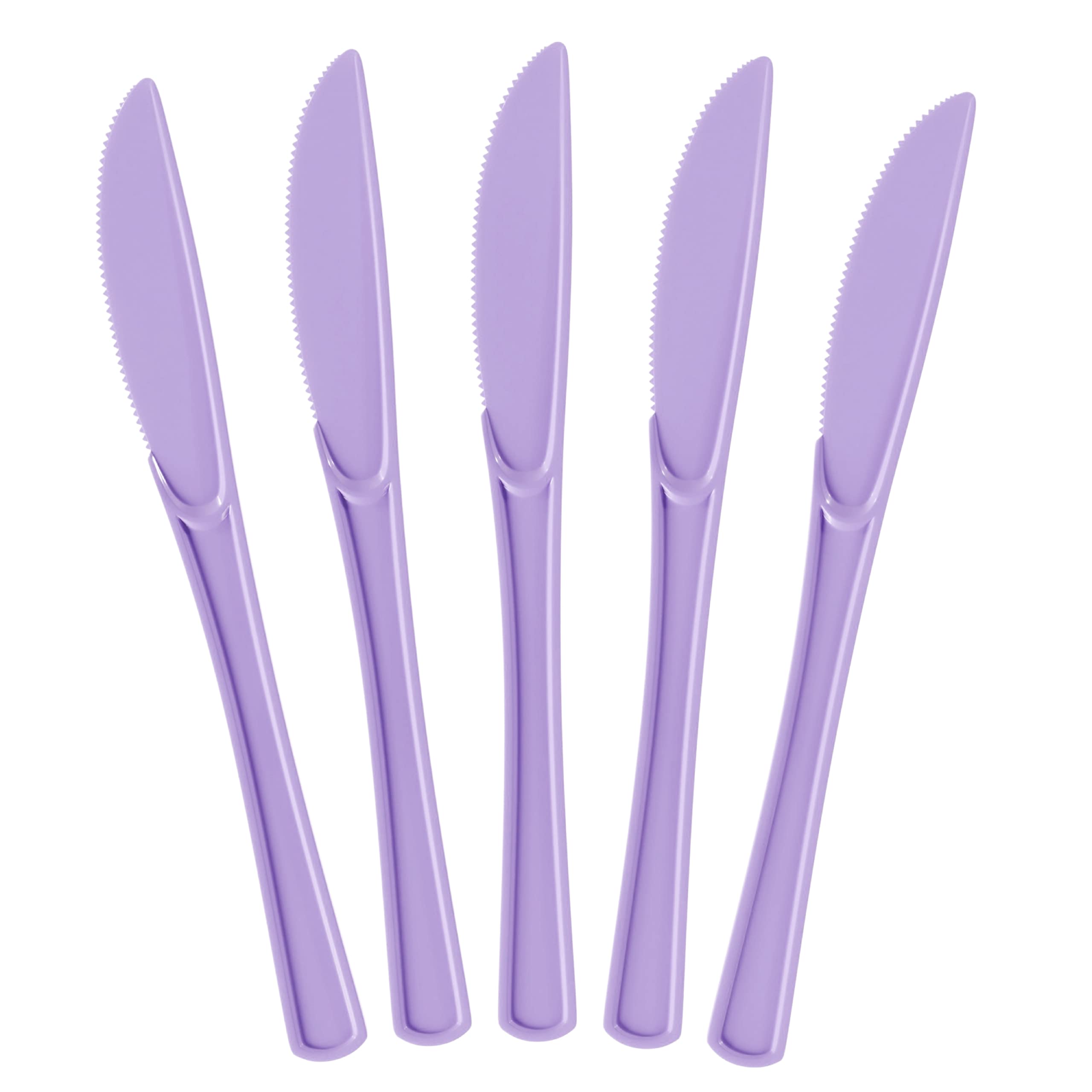 Heavy Duty Lavender Plastic Knives | 50 Count