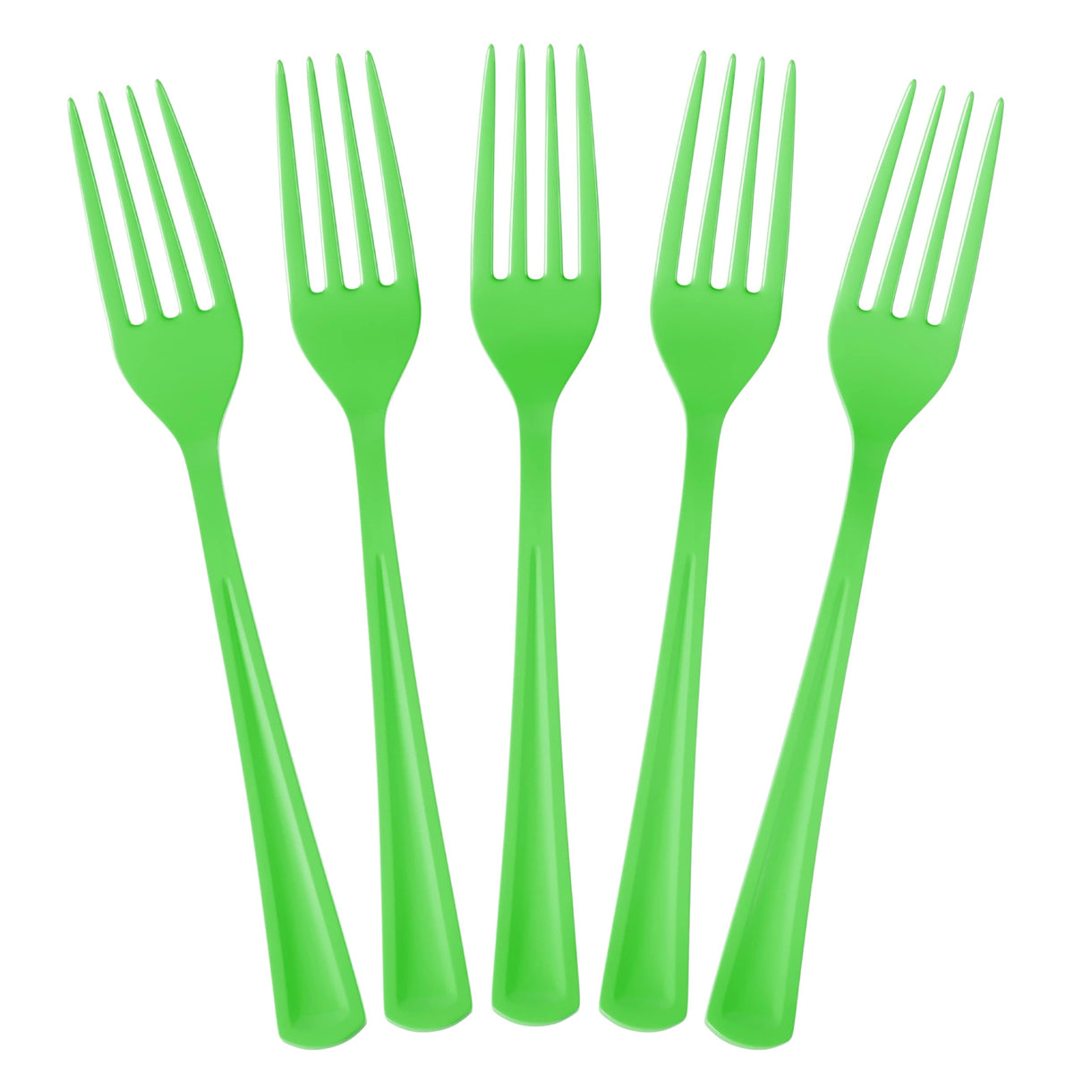 Heavy Duty Lime Green Plastic Forks | 50 Count